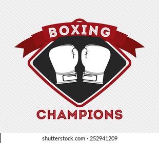 Boxing Emblem Design Vector Illustration Eps10 Stock Vector (Royalty ...