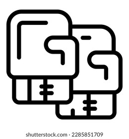 Boxing equipment icon outline vector. Boxer fight. Club tournament
