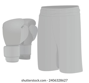 Boxing equipment set. vector illustration