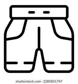 Boxing equipment shorts icon outline vector. Fight club. Champion box