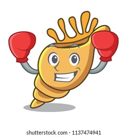 Boxing exotic shell character cartoon