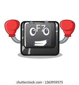 Boxing f7 button installed on cartoon keyboard