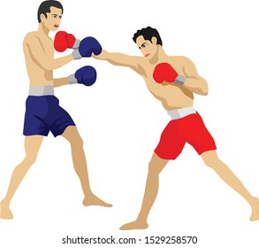 Boxing Fight Sport Game Vector Illustration