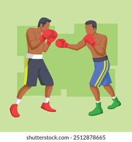 boxing fight vector art design