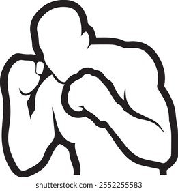 Boxing Fighter Silhouette Design – Ideal for Crafting, Print, and Commercial Use