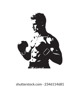 Boxing Fighter Vector Logo Design