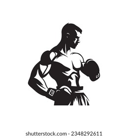 Boxing Fighter Vector Logo Design