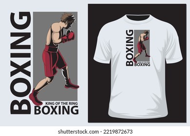 Boxing Fighters Fighting vector illustration. Boxer Sportsman design t shirt