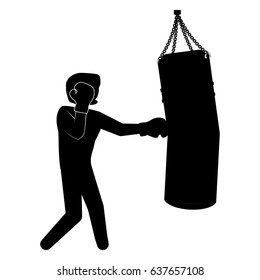 Boxing figther trainning