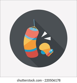 boxing flat icon with long shadow,eps10