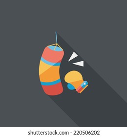 boxing flat icon with long shadow,eps10