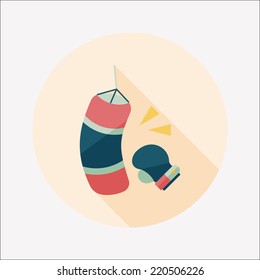 boxing flat icon with long shadow,eps10