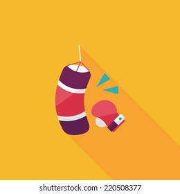 boxing flat icon with long shadow,eps10