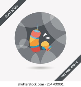 boxing flat icon with long shadow,eps10