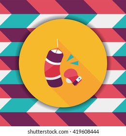 boxing flat icon with long shadow,eps10