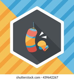 boxing flat icon with long shadow,eps10