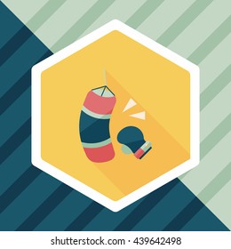 boxing flat icon with long shadow,eps10