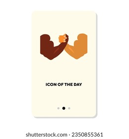 Boxing flat vector icon. Strength sport isolated vector sign. Health and lifestyle concept. Vector illustration symbol elements for web design and apps