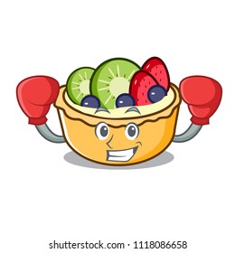 Boxing fruit tart character cartoon