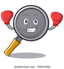 Boxing frying pan cartoon character