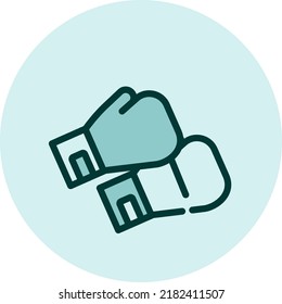 Boxing games, illustration, vector on a white background.