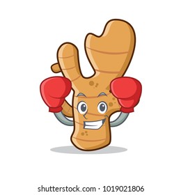 Boxing ginger character cartoon style