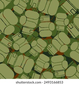 Boxing glove Army pattern seamless. boxing accessory Military background. Boxer uniform Protective texture