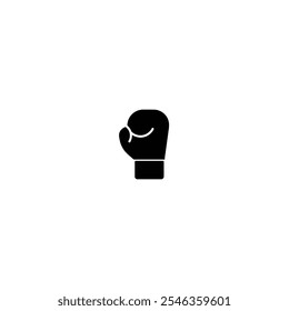 Boxing glove black color icon vector Illustration.