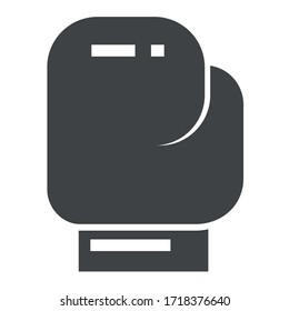 
boxing glove black icon on white background