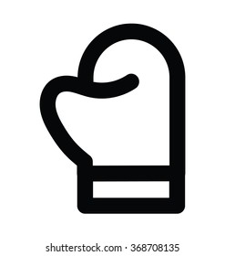 Boxing Glove Bold Line Vector Icon