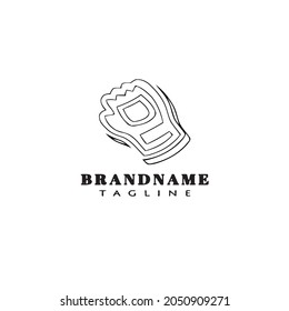 boxing glove cartoon logo icon design template black modern isolated vector illustration