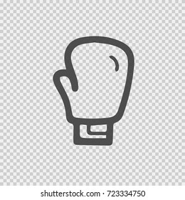 Boxing glove ector icon eps 10. Simple isolated box symbol pictogram.