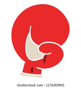 boxing glove flat color style cartoon 