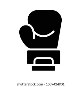 boxing glove glyph flat vector icon