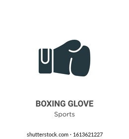 Boxing glove glyph icon vector on white background. Flat vector boxing glove icon symbol sign from modern sports collection for mobile concept and web apps design.