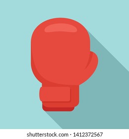 Boxing glove icon. Flat illustration of boxing glove vector icon for web design