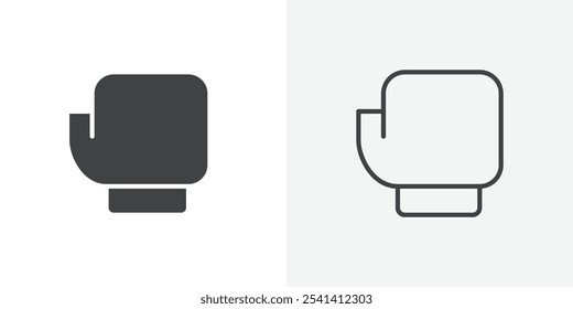 Boxing glove icon flat and simple set design