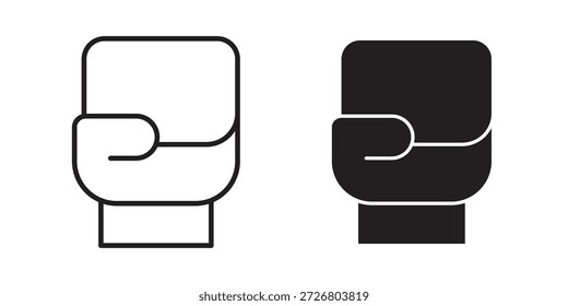 Icono de guante de boxeo icono plano simple. Versión Liner - Vector de stock.