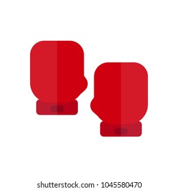 boxing glove icon in flat style isolated vector illustration on white transparent background