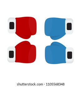 boxing glove icon in flat style isolated vector illustration on white transparent background