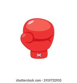 Boxing glove icon in flat style. Vector illustration isolated on white background 