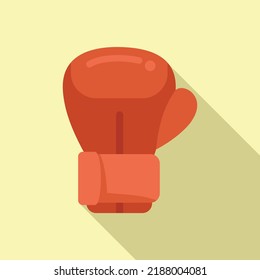Boxing glove icon flat vector. Active gym. Lifestyle athlete