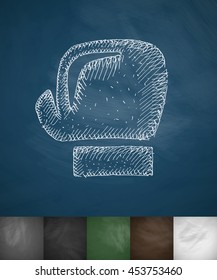 boxing glove icon. Hand drawn vector illustration