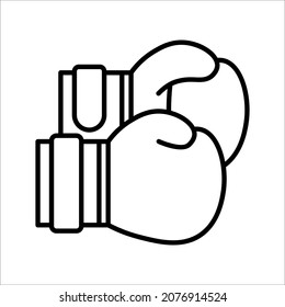 Boxing glove icon illustration isolated vector sign symbol on white background