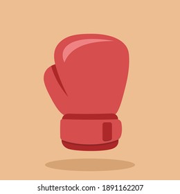 Boxing glove icon isolated on colored background. Vector illustration