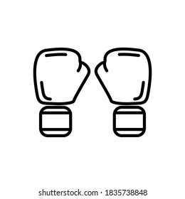 boxing glove icon line style vector
