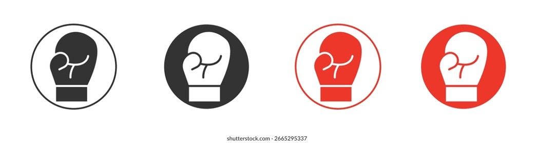 Boxing glove icon for logo, vector sign symbol for design