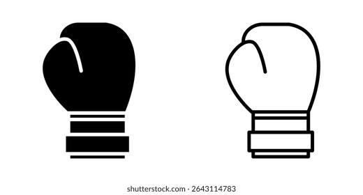  Boxing glove icon on white background