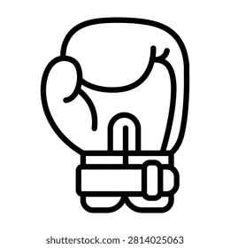 Boxing glove icon representing fight sports and athletic training with training strength exercise competition recreation activity championship