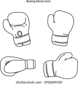 boxing glove icon set isolated on white background. boxing glove icon thin line outline linear boxing glove symbol for logo, web, app, UI.